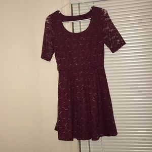 Burgundy dress